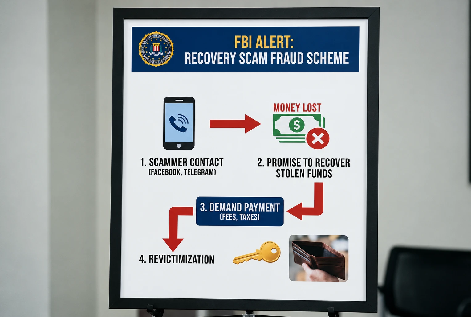 '사기 피해금 되찾아 드려요' AI동원한 FBI 사칭 사기 기승