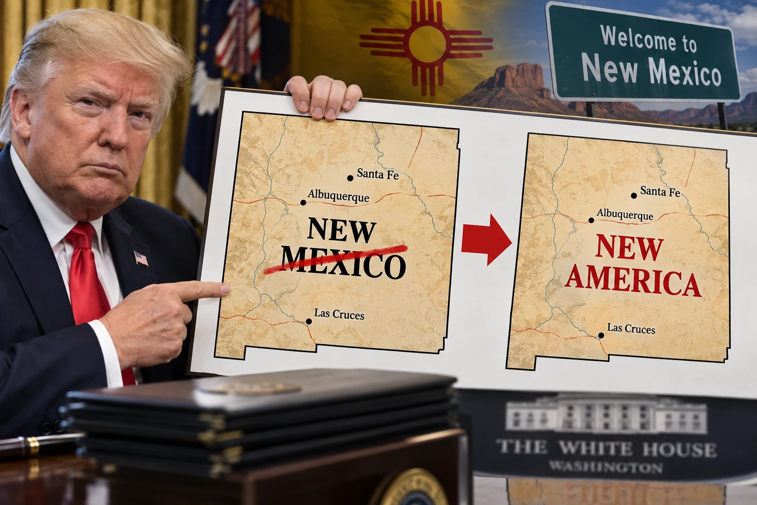 트럼프, "New Mexico 주를 New America 주로"