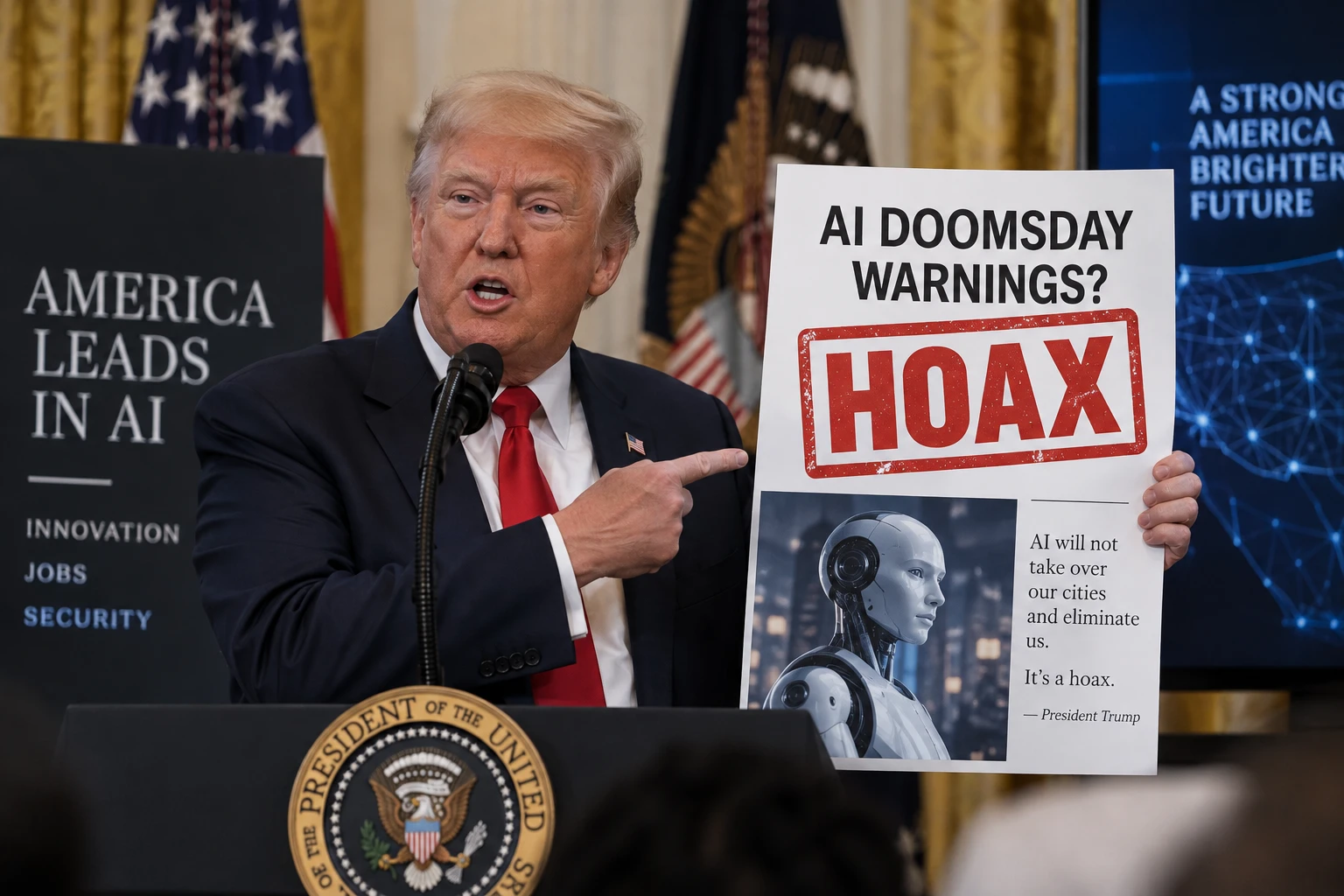 트럼프, 최근 잇딴 AI 경고에 "사기(Hoax)" 일축