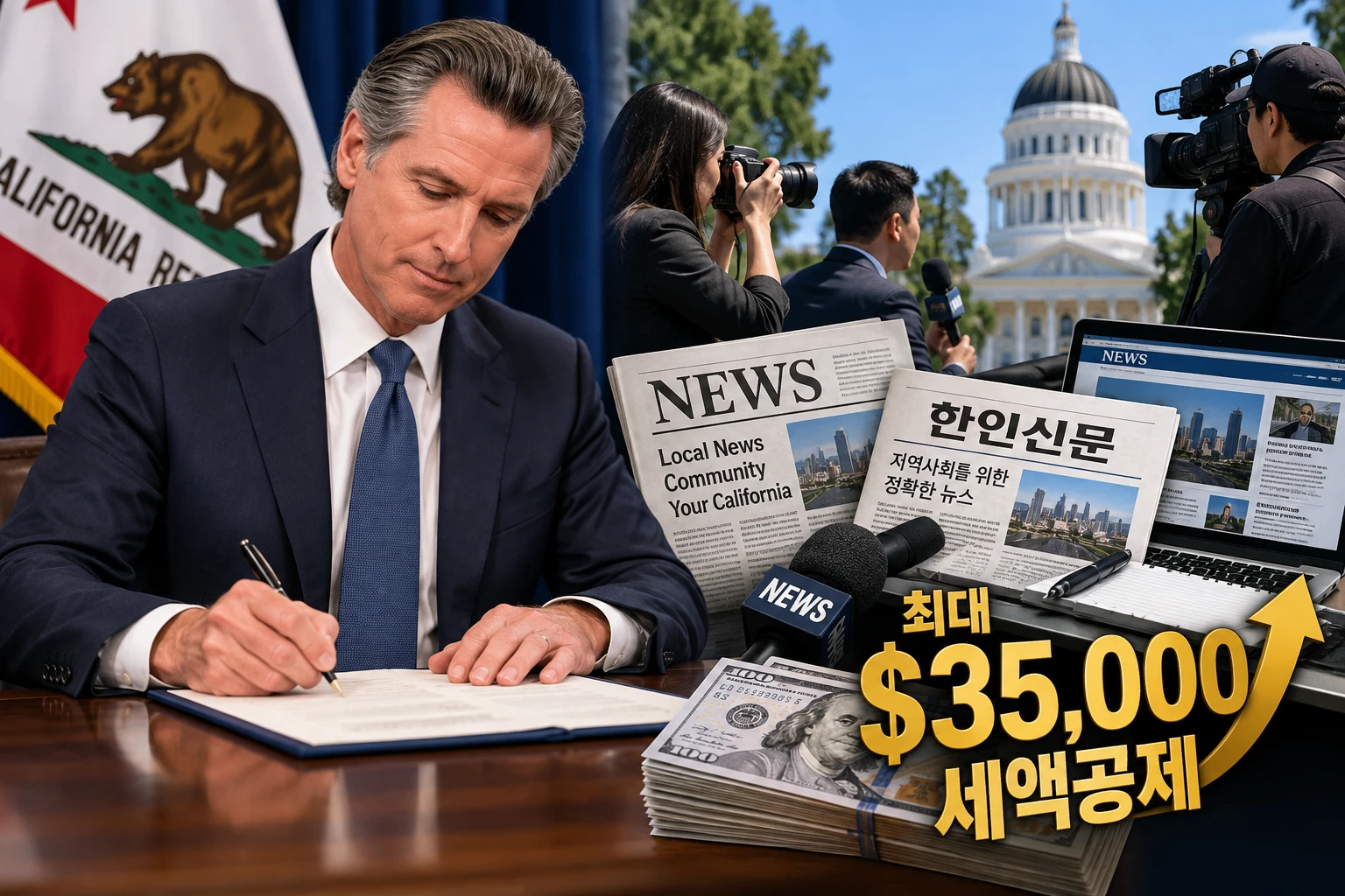 가주 언론사 기자 1명당 최대 3만5천달러 지원
