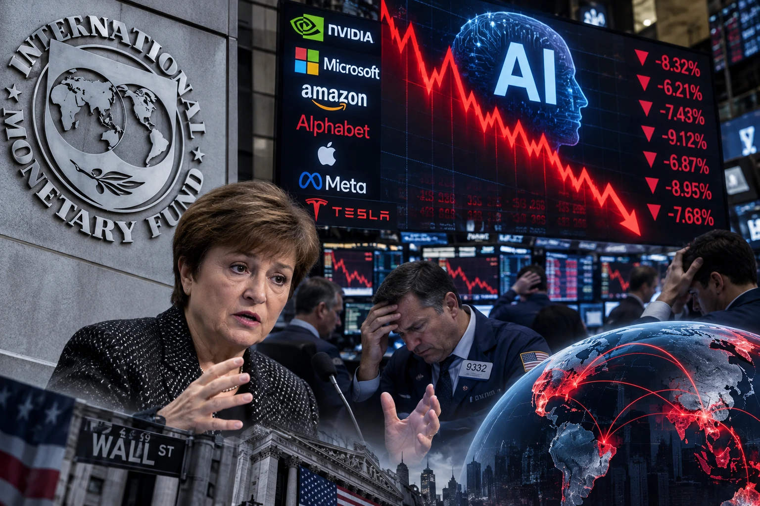 IMF "AI 주가 폭락 전세계 금융 안정 위협" 경고