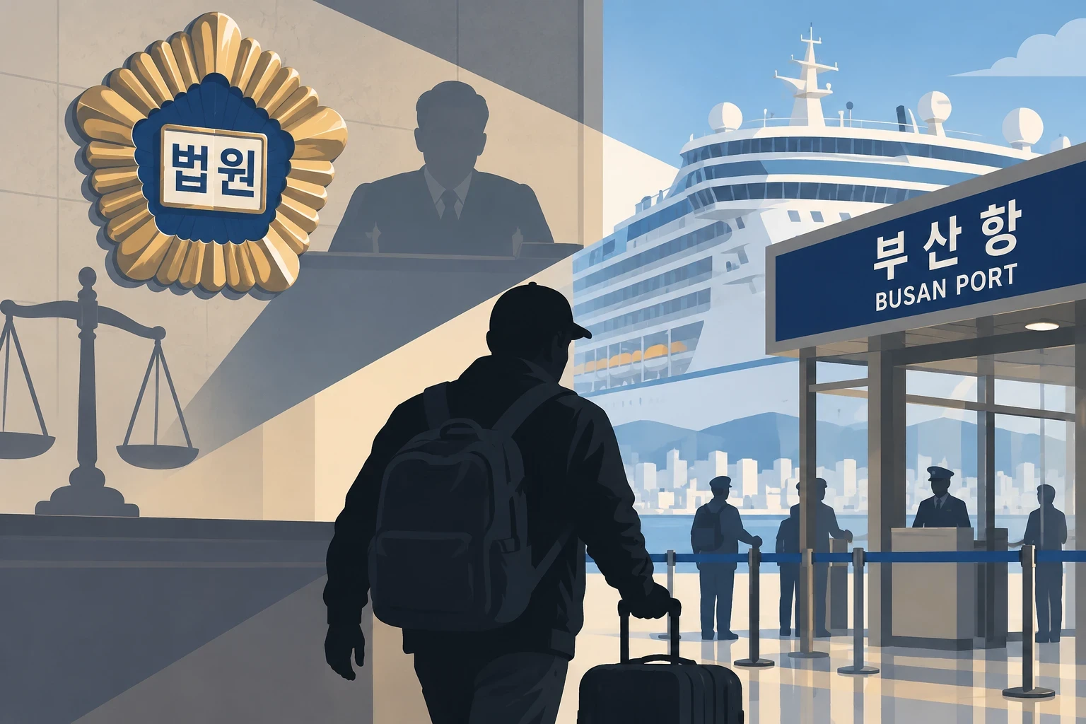 영구 입국금지 뒤 개명해 부산항 입항한 태국인, 집행유예