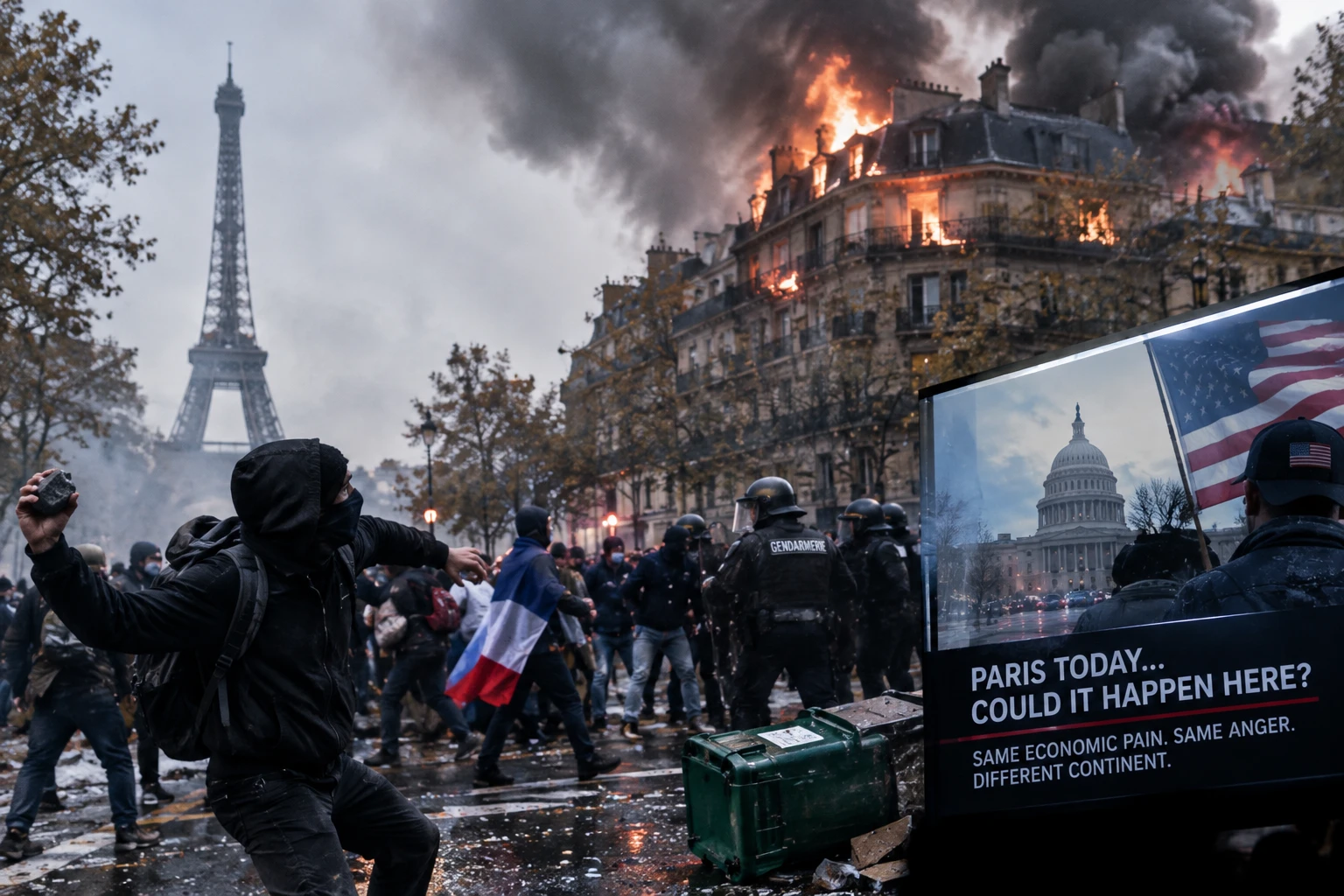 Paris Unrest_ Fire and Flags.png